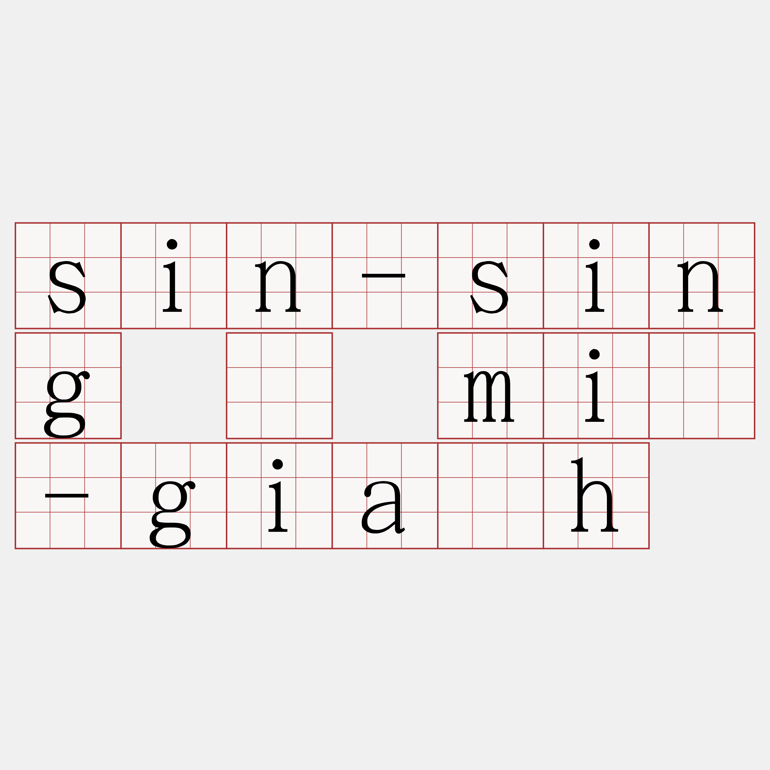 sin-sing ê miâ-gia̍h